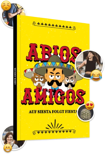 Abibuch-Cover zum Motto ABIos Amigos
