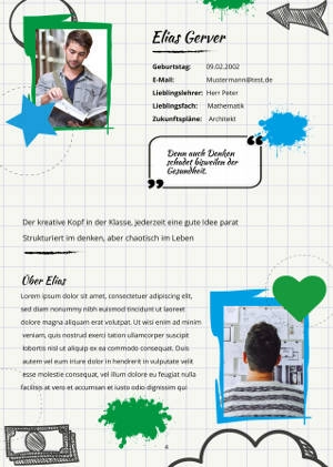 Mit abibuch-designer erstellte Profilseite Mit abibuch-designer erstellte Profilseite