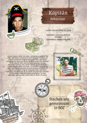 Mit abibuch-designer erstellte Profilseite zum Motto Pirates of the Carabian Mit abibuch-designer erstellte Profilseite zum Motto Pirates of the Carabian