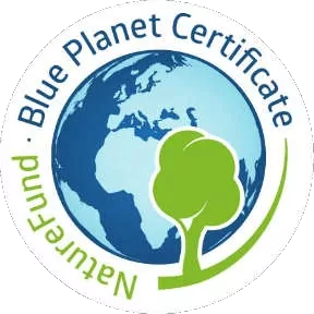 Logo Naturefund e.V. Blue Planet Zertifikat