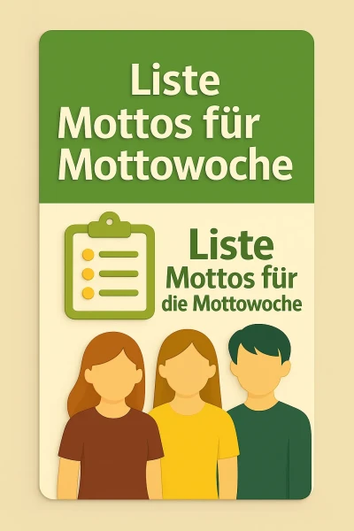 Ideenliste Mottowoche Ideenliste Mottowoche