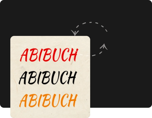 Abibuch Tipps - Kontrastreiche Farben für Schriften Abibuch Tipps - Kontrastreiche Farben für Schriften